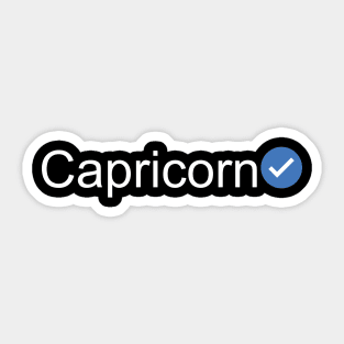 Verified Capricorn (White Text) Sticker